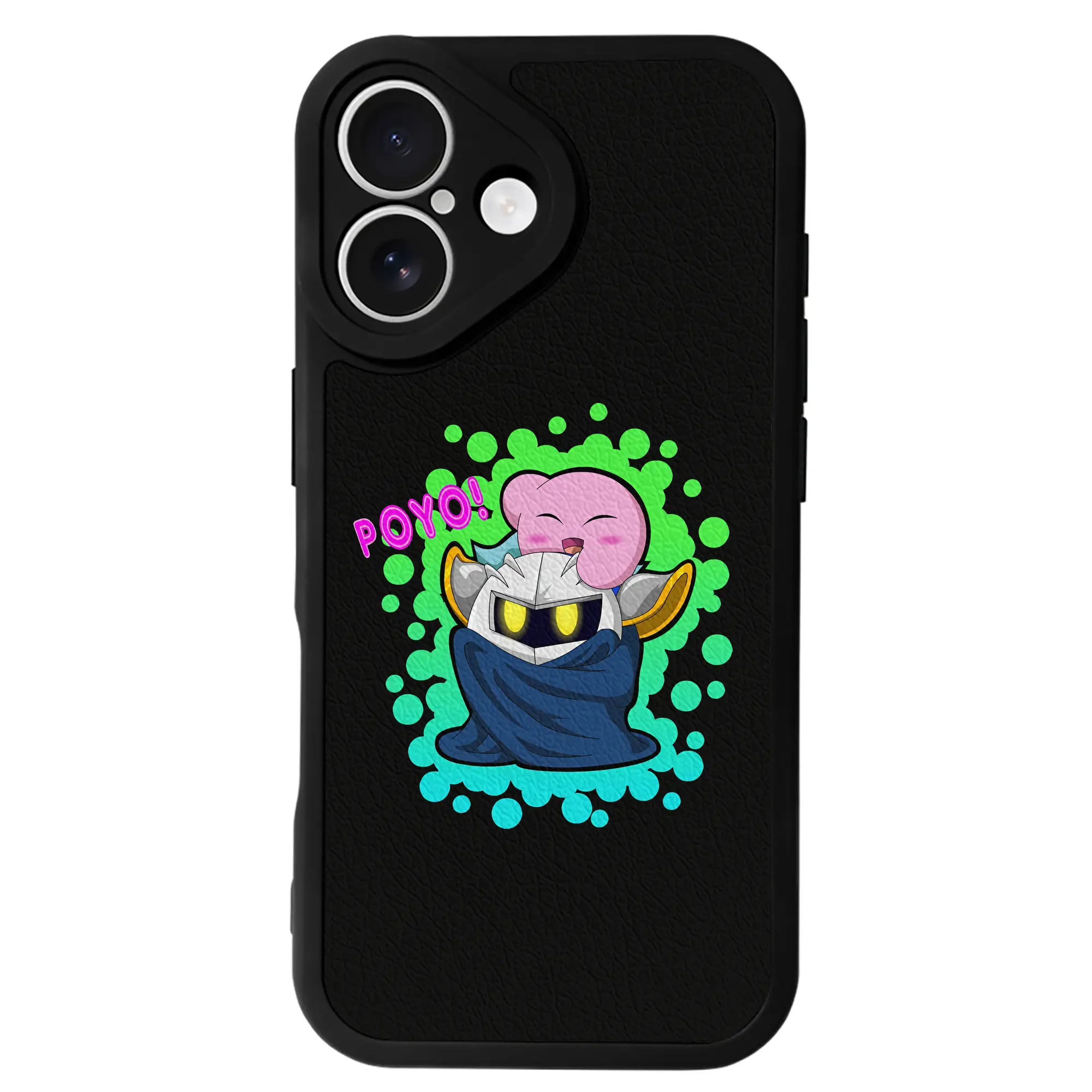 星のカービィ グッズ メタナイト - IPhone 16シリーズ対応 ・ シリコンスマホケース ・ レザー調 ・ 高精度フィット ・ 耐衝撃 ・ ワイヤレス充電対応 ・ 精密カット